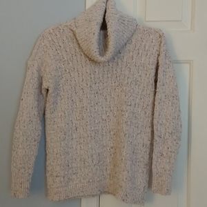 And Taylor white speckled turtleneck